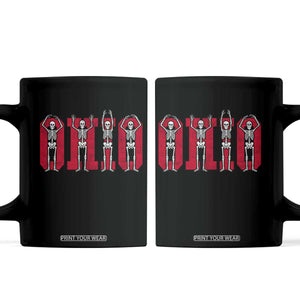 O-H-I-O State Coffee Mug Funny Skeletons Ohio Vintage Halloween Team TS10 Black Print Your Wear