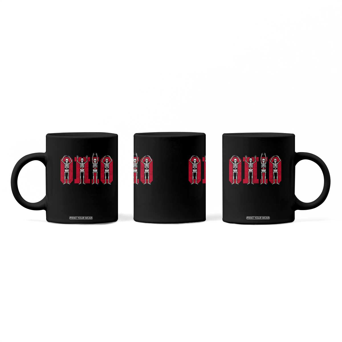 O-H-I-O State Coffee Mug Funny Skeletons Ohio Vintage Halloween Team TS10 Print Your Wear