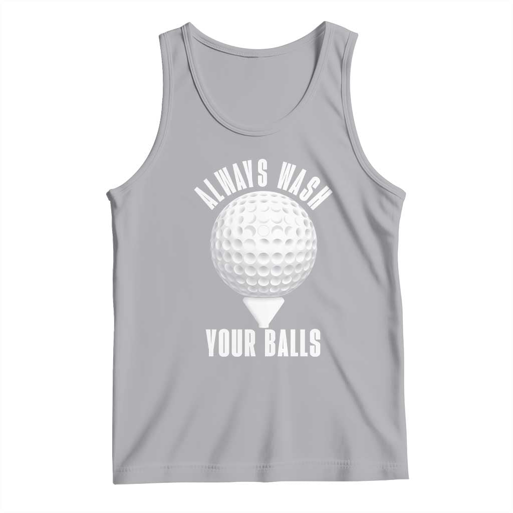 Funny Golf Tank Top Always Wash Your Balls Meme TS10 Athletic Heather Print Your Wear