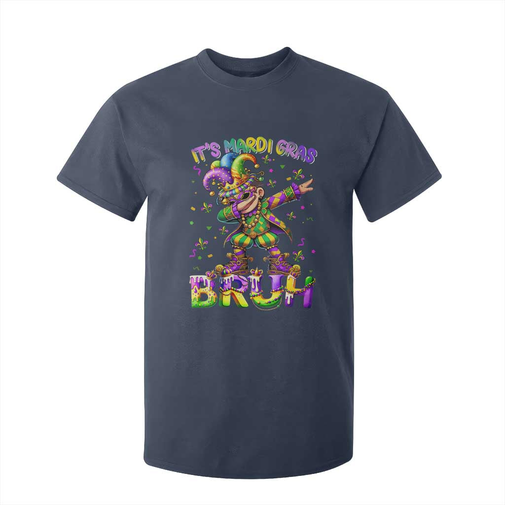 It's Mardi Gras Bruh T Shirt For Kid Dabbing Boy Kids TS10 Navy Print Your Wear