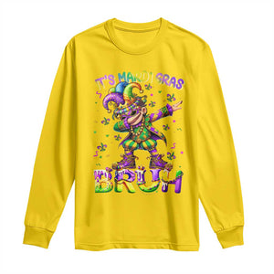 It's Mardi Gras Bruh Long Sleeve Shirt Dabbing Boy Kids TS10 Daisy Print Your Wear