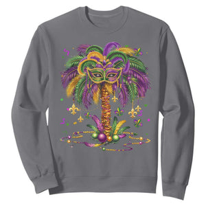 Mardi Gras Bead Tree Sweatshirt Carnival New Orleans Hawaiian Tropical Palm Tree 2025 TS10 Charcoal Print Your Wear