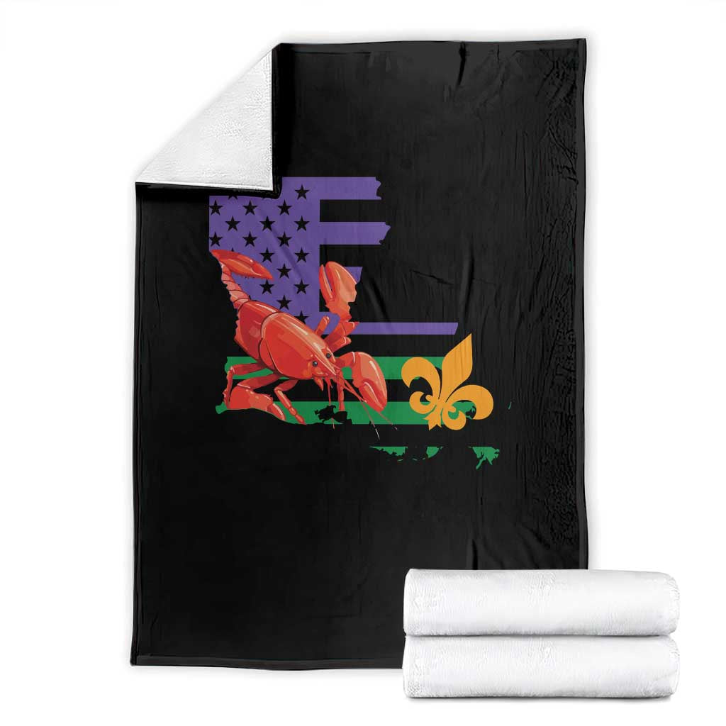 Louisiana Throw Blanket Louisiana New Orleans Party Custume Beads TS10 Black Print Your Wear