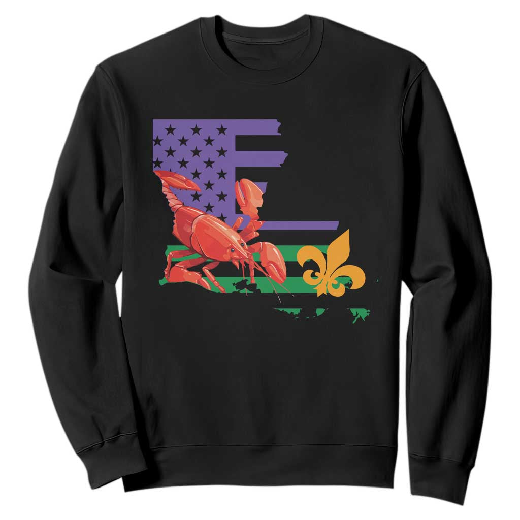 Louisiana Sweatshirt Louisiana New Orleans Party Custume Beads TS10 Black Print Your Wear