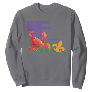 Louisiana Sweatshirt Louisiana New Orleans Party Custume Beads TS10 Charcoal Print Your Wear