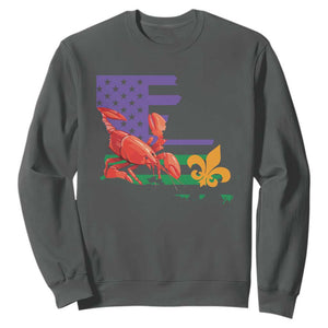 Louisiana Sweatshirt Louisiana New Orleans Party Custume Beads TS10 Dark Heather Print Your Wear