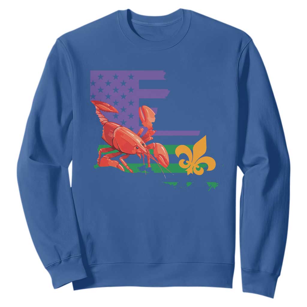 Louisiana Sweatshirt Louisiana New Orleans Party Custume Beads TS10 Royal Blue Print Your Wear