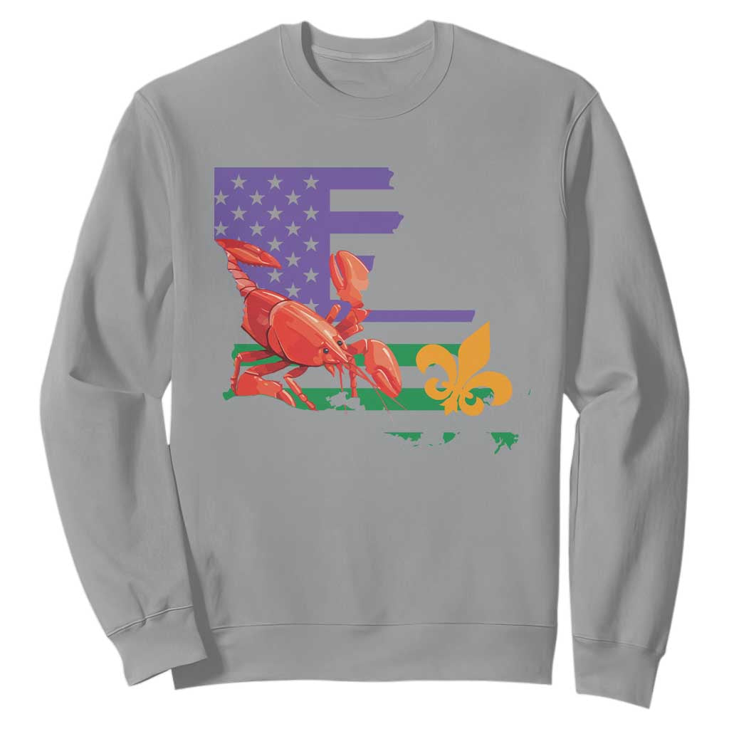 Louisiana Sweatshirt Louisiana New Orleans Party Custume Beads TS10 Sport Gray Print Your Wear