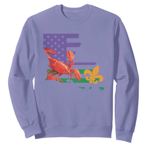 Louisiana Sweatshirt Louisiana New Orleans Party Custume Beads TS10 Violet Print Your Wear