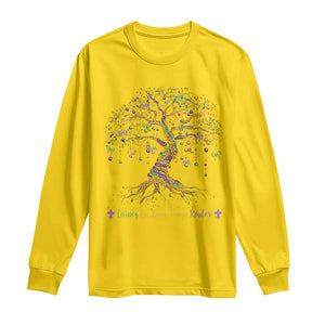 Coquette Bow Mardi Gras Bead Tree Long Sleeve Shirt Carnival New Orleans 2025 TS10 Daisy Print Your Wear