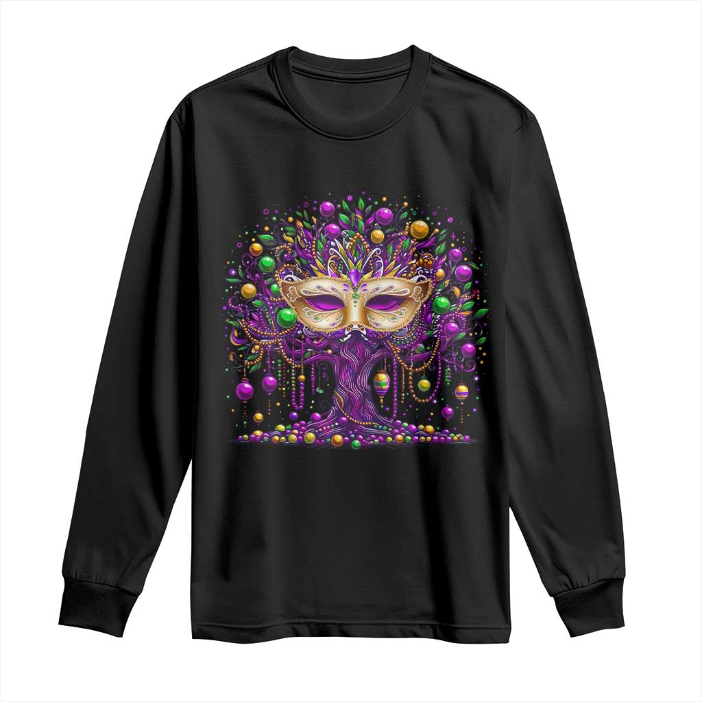 Mardi Gras Bead Tree Long Sleeve Shirt New Orleans Festival TS10 Black Print Your Wear