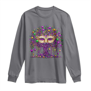 Mardi Gras Bead Tree Long Sleeve Shirt New Orleans Festival TS10 Charcoal Print Your Wear