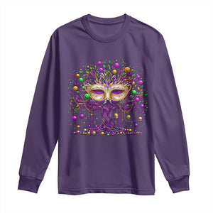 Mardi Gras Bead Tree Long Sleeve Shirt New Orleans Festival TS10 Purple Print Your Wear