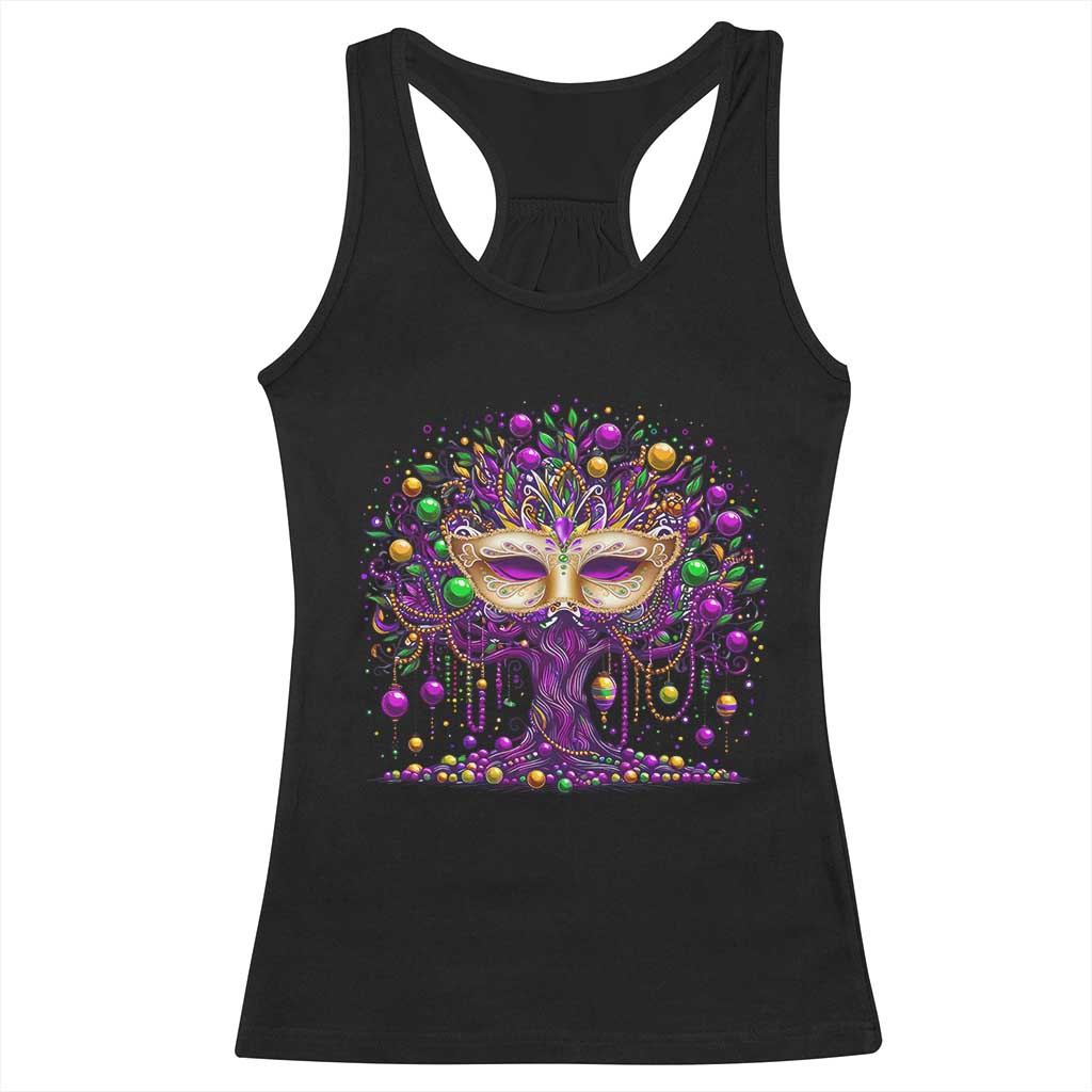 Mardi Gras Bead Tree Racerback Tank Top New Orleans Festival TS10 Black Print Your Wear