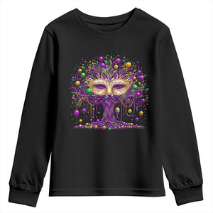 Mardi Gras Bead Tree Youth Sweatshirt New Orleans Festival TS10 Black Print Your Wear