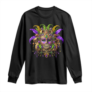 Mardi Gras Costume Sugar Skull Long Sleeve Shirt Carnival New Orleans Trip TS10 Black Print Your Wear