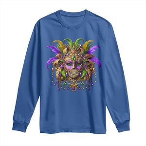 Mardi Gras Costume Sugar Skull Long Sleeve Shirt Carnival New Orleans Trip TS10 Royal Blue Print Your Wear