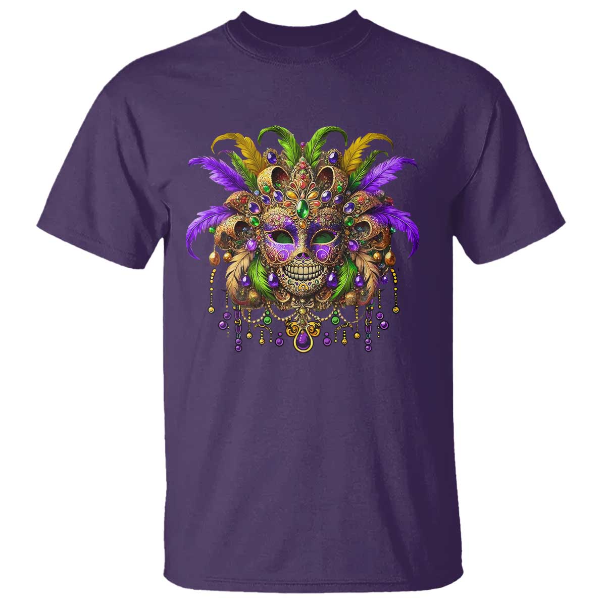 Mardi Gras Costume Sugar Skull T Shirt Carnival New Orleans Trip TS10 Purple Print Your Wear