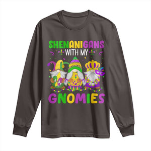 Carnival Mardi Gras Long Sleeve Shirt Leopard Gnomes New Orleans Trip TS10 Dark Chocolate Print Your Wear