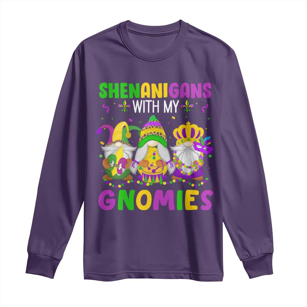 Carnival Mardi Gras Long Sleeve Shirt Leopard Gnomes New Orleans Trip TS10 Purple Print Your Wear