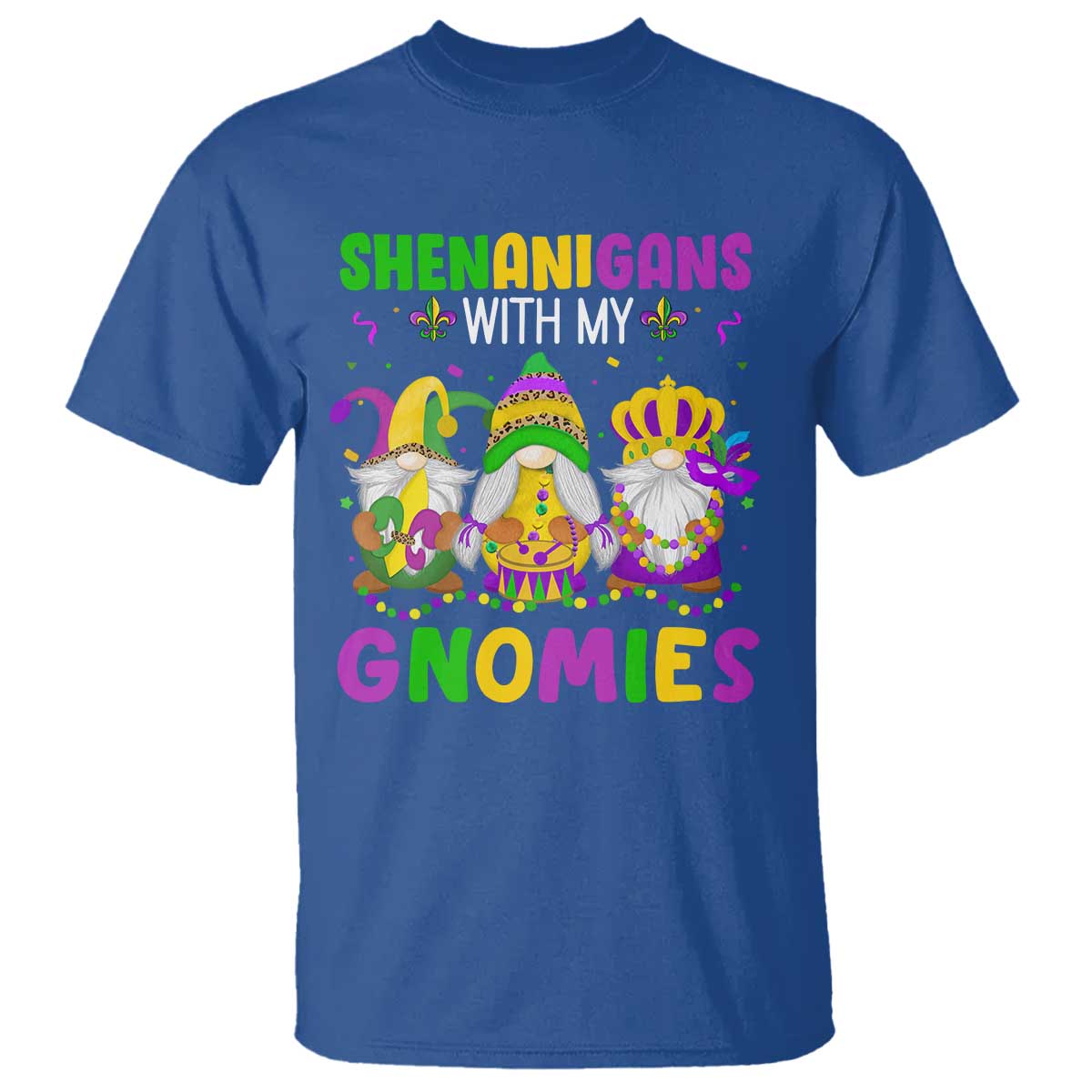 Carnival Mardi Gras T Shirt Leopard Gnomes New Orleans Trip TS10 Royal Blue Print Your Wear