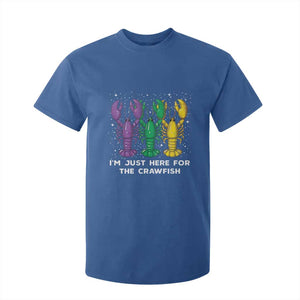 Carnival Mardi Gras T Shirt For Kid I'm Just Here For The Crawfish TS10 Royal Blue Print Your Wear
