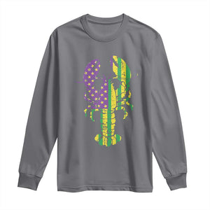 Carnival Mardi Gras USA American Flag Crawfish Long Sleeve Shirt TS10 Charcoal Print Your Wear