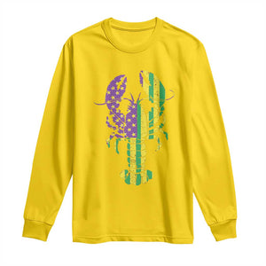 Carnival Mardi Gras USA American Flag Crawfish Long Sleeve Shirt TS10 Daisy Print Your Wear