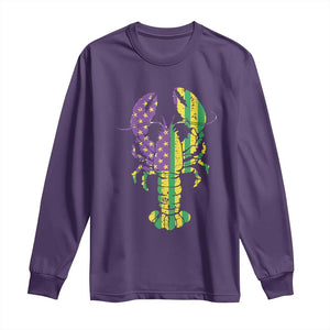 Carnival Mardi Gras USA American Flag Crawfish Long Sleeve Shirt TS10 Purple Print Your Wear