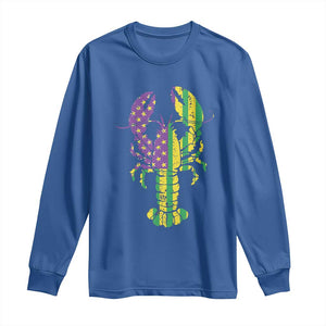 Carnival Mardi Gras USA American Flag Crawfish Long Sleeve Shirt TS10 Royal Blue Print Your Wear