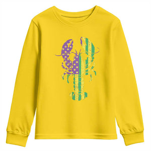 Carnival Mardi Gras USA American Flag Crawfish Youth Sweatshirt TS10 Daisy Print Your Wear