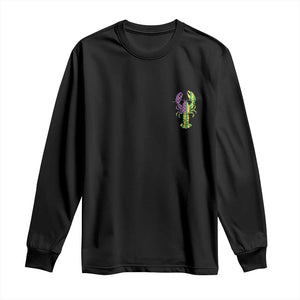 Carnival Mardi Gras USA American Flag Crawfish Pocket Long Sleeve Shirt TS10 Black Print Your Wear