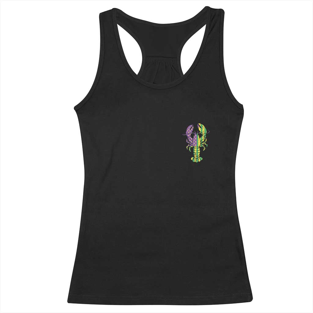 Carnival Mardi Gras USA American Flag Crawfish Pocket Racerback Tank Top TS10 Black Print Your Wear
