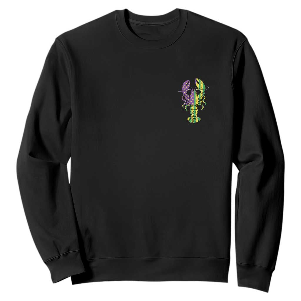 Carnival Mardi Gras USA American Flag Crawfish Pocket Sweatshirt TS10 Black Print Your Wear
