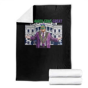 Trump Mardi Gras Throw Blanket Carnival New Orleans Trip Parade Outfit TS10 Black Print Your Wear