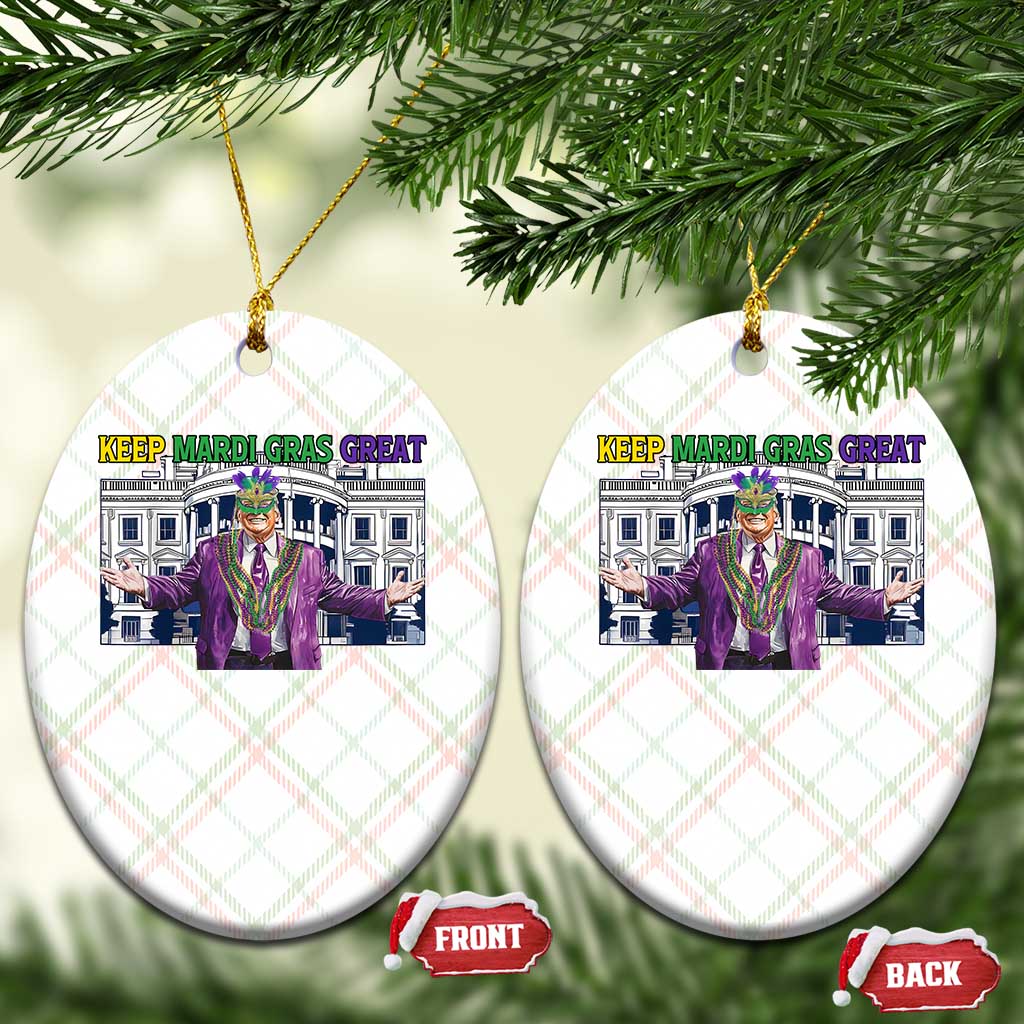 Trump Mardi Gras Ceramic Ornament Carnival New Orleans Trip Parade Outfit TS10 Print Your Wear