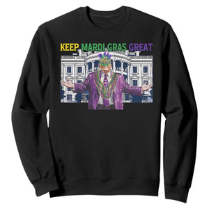 Trump Mardi Gras Sweatshirt Carnival New Orleans Trip Parade Outfit TS10 Black Print Your Wear