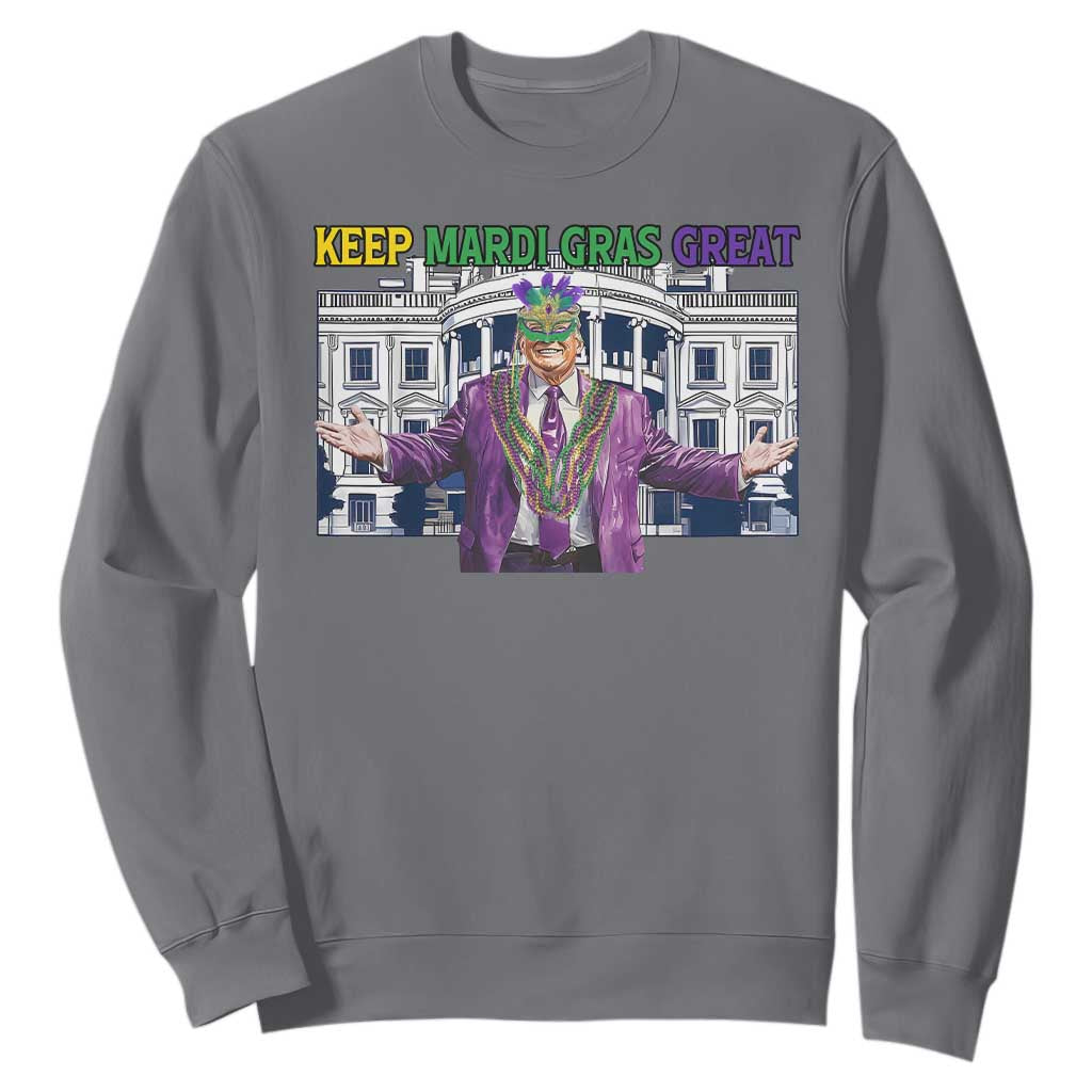 Trump Mardi Gras Sweatshirt Carnival New Orleans Trip Parade Outfit TS10 Charcoal Print Your Wear