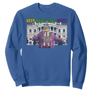 Trump Mardi Gras Sweatshirt Carnival New Orleans Trip Parade Outfit TS10 Royal Blue Print Your Wear
