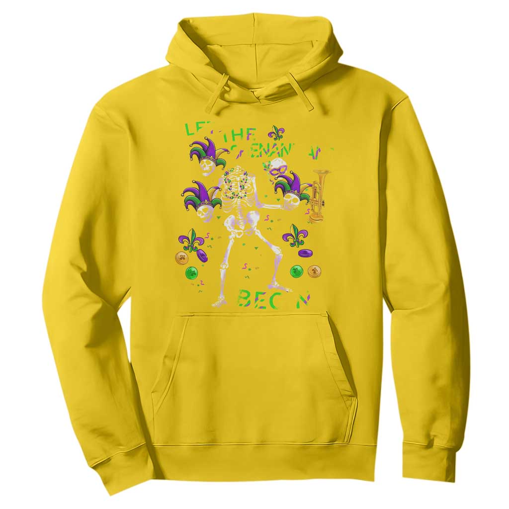 Funny Mardi Gras Hoodie Let The Shenanigans Begin Juggling Skeleton TS10 Daisy Print Your Wear