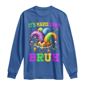 Bruh Mardi Gras Long Sleeve Shirt Jester Outfit Teens Boys Kids Mardi Gras TS10 Royal Blue Print Your Wear