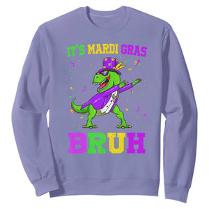 Bruh Mardi Gras Sweatshirt Dinosaur Meme New Orleans Party Custume Beads TS10 Violet Print Your Wear