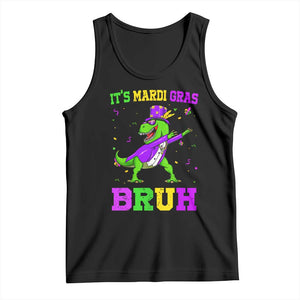 Bruh Mardi Gras Tank Top Dinosaur Meme New Orleans Party Custume Beads TS10 Black Print Your Wear