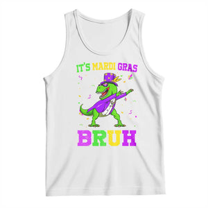 Bruh Mardi Gras Tank Top Dinosaur Meme New Orleans Party Custume Beads TS10 White Print Your Wear
