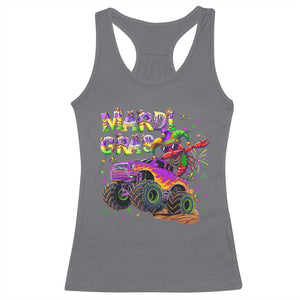 Mardi Gras Racerback Tank Top Dabbing Crawfish Monster Truck TS10 Charcoal Print Your Wear