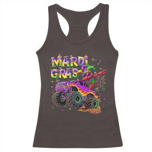 Mardi Gras Racerback Tank Top Dabbing Crawfish Monster Truck TS10 Dark Chocolate Print Your Wear