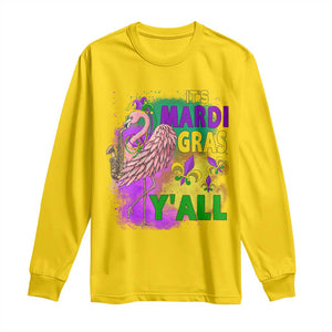 Its Mardi Gras Yall Long Sleeve Shirt Funny Carnival Flamingo TS10 Daisy Print Your Wear