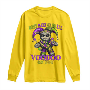 Mardi Gras Voodoo Long Sleeve Shirt New Orleans Witch Doctor Dont Make Me Go All Voodoo On You TS10 Daisy Print Your Wear