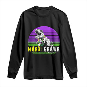 Mardi Grawr Dinosaur Long Sleeve Shirt Toddler Kids Boys Gift TS10 Black Print Your Wear