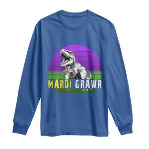 Mardi Grawr Dinosaur Long Sleeve Shirt Toddler Kids Boys Gift TS10 Royal Blue Print Your Wear